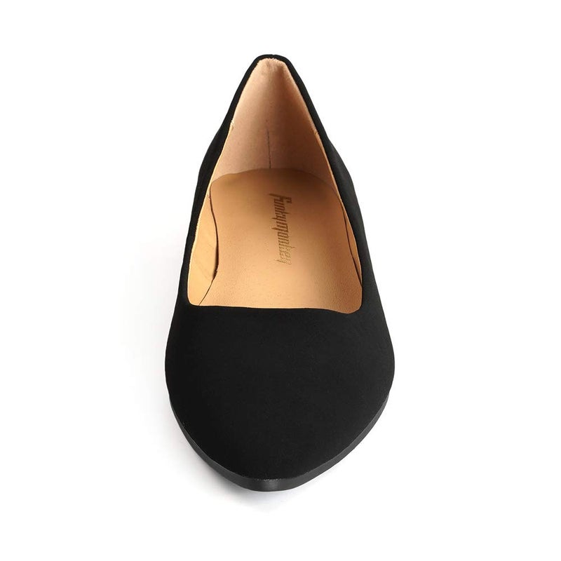 FUNKYMONKEY Women's Classic Ballet Flats Casual Comfort Slip On Flats Shoes (7 M US, Black) - Image 3